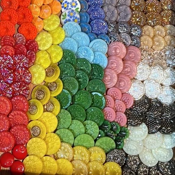 Vintage Buttons Mama Gerts Fabric